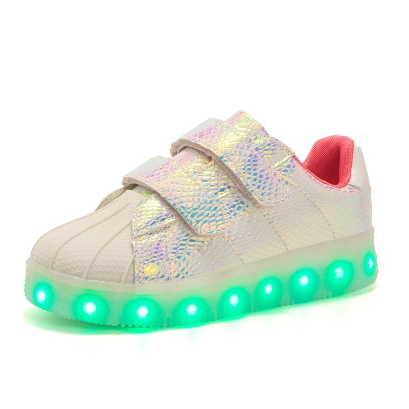 Children's Luminous Shoes Charging LED Light Shoes Colorful Shell-Toe Children's Shoes - RALO COLLECTION STUDIO