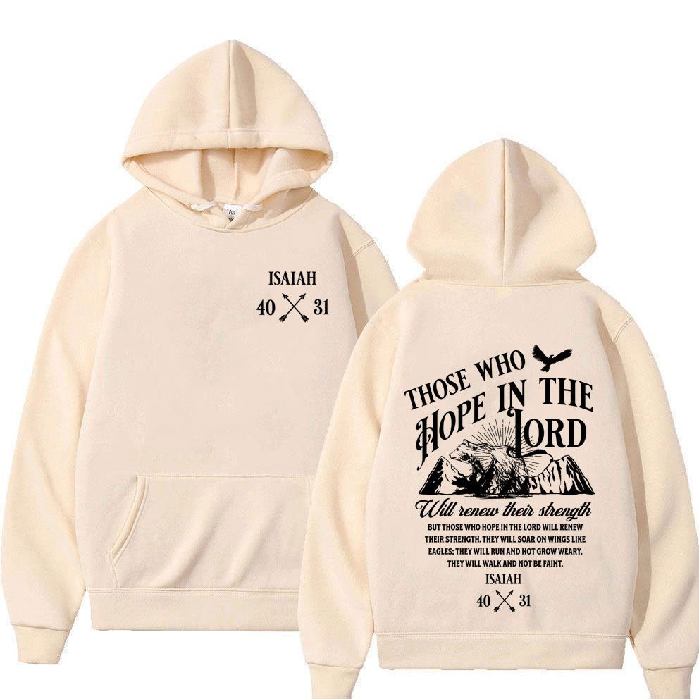 Christian Jesus Letters Print Hoodies Men Women's Clothing - RALO COLLECTION STUDIO