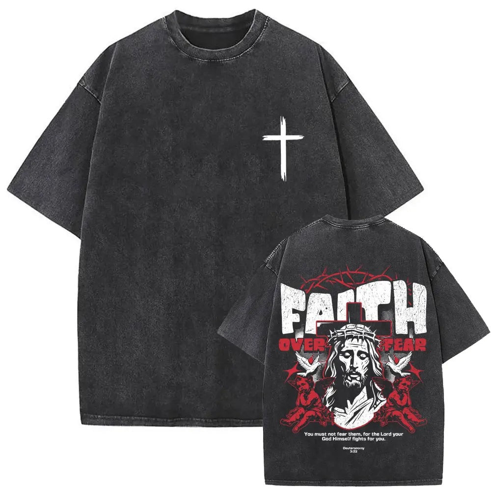 Christian Religious Jesus Forgive Them Father Vintage Washed T-shirt - RALO COLLECTION STUDIO