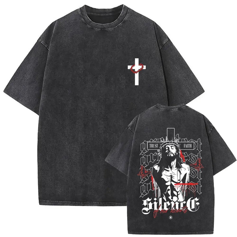 Christian Religious Jesus Forgive Them Father Vintage Washed T-shirt - RALO COLLECTION STUDIO