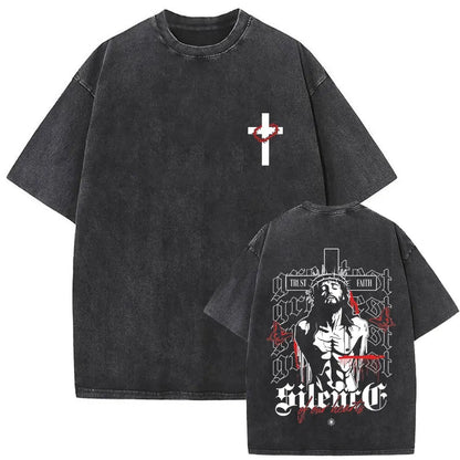 Christian Religious Jesus Forgive Them Father Vintage Washed T-shirt - RALO COLLECTION STUDIO