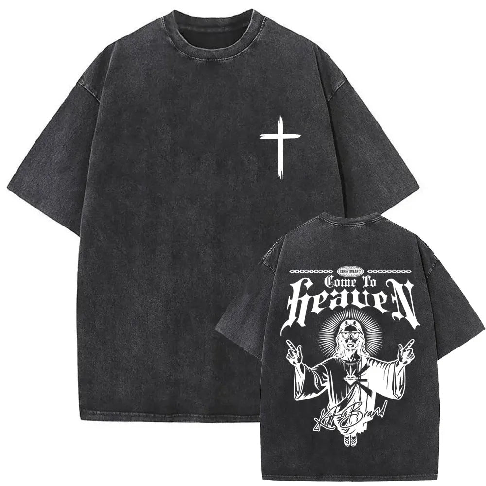Christian Religious Jesus Forgive Them Father Vintage Washed T-shirt - RALO COLLECTION STUDIO