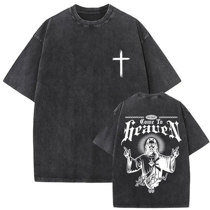 Christian Religious Jesus Forgive Them Father Vintage Washed T-shirt - RALO COLLECTION STUDIO