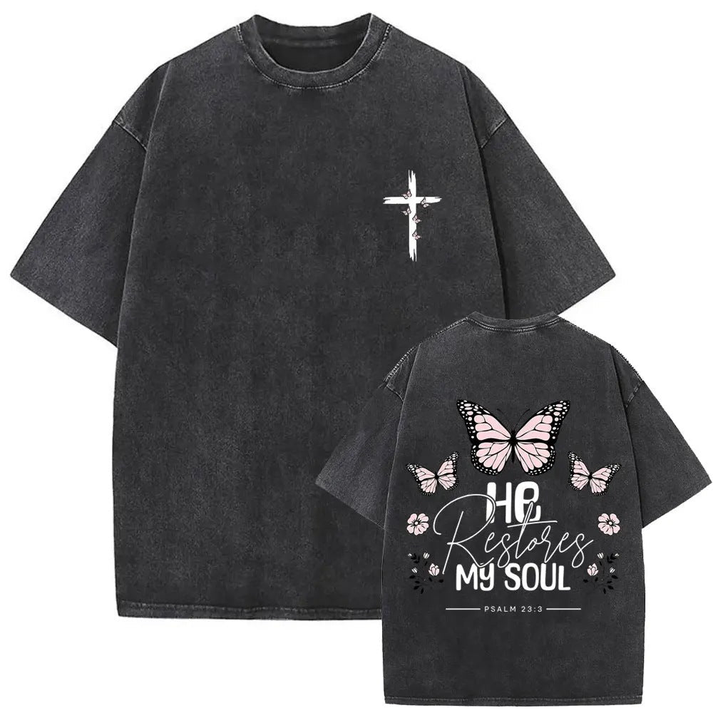 Christian Religious Jesus Forgive Them Father Vintage Washed T-shirt - RALO COLLECTION STUDIO
