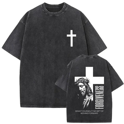 Christian Religious Jesus Forgive Them Father Vintage Washed T-shirt - RALO COLLECTION STUDIO