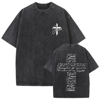 Christian Religious Jesus Forgive Them Father Vintage Washed T-shirt - RALO COLLECTION STUDIO
