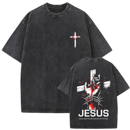Christian Religious Jesus Forgive Them Father Vintage Washed T-shirt - RALO COLLECTION STUDIO