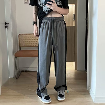 Color-block Pants With A Soft Drapey Feelversatile Trendy And Casual - RALO COLLECTION STUDIO