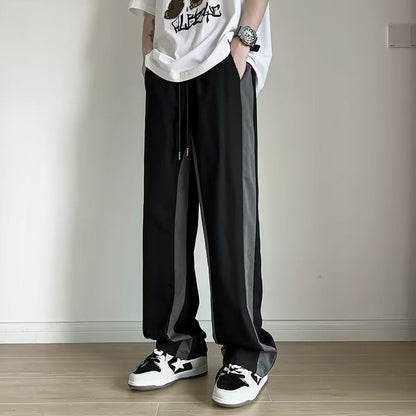 Color-block Pants With A Soft Drapey Feelversatile Trendy And Casual - RALO COLLECTION STUDIO