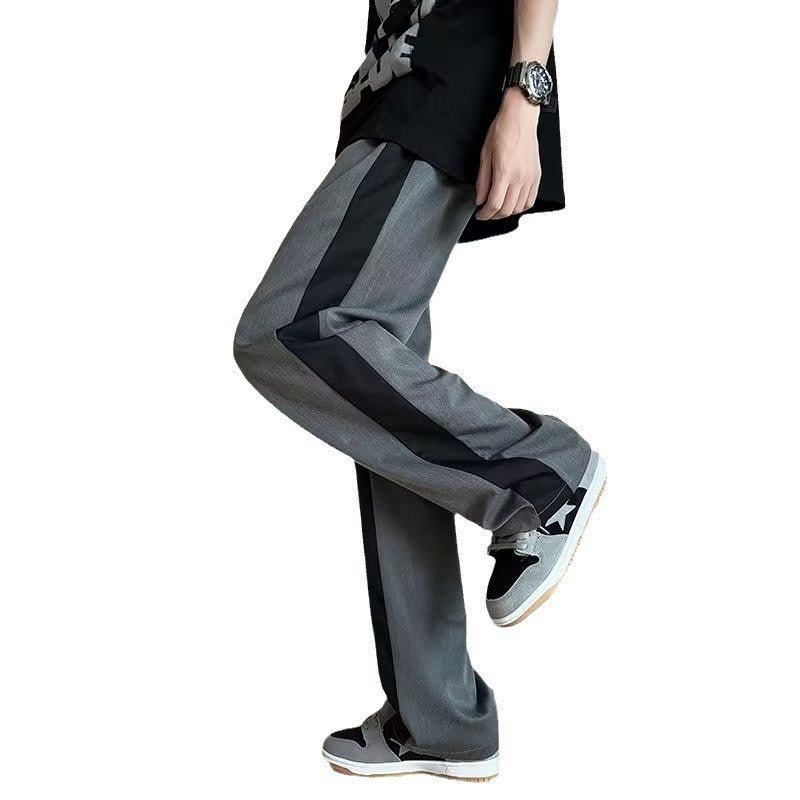 Color-block Pants With A Soft Drapey Feelversatile Trendy And Casual - RALO COLLECTION STUDIO