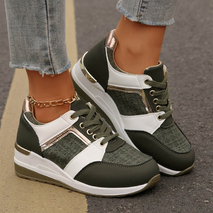 Women's Colorblock Thick-Sole Lace-Up Sneaker Ralo Collection - RALO COLLECTION STUDIO
