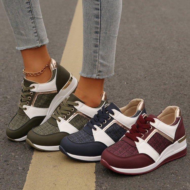Women's Colorblock Thick-Sole Lace-Up Sneaker Ralo Collection - RALO COLLECTION STUDIO