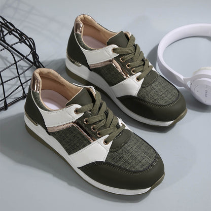 Women's Colorblock Thick-Sole Lace-Up Sneaker Ralo Collection - RALO COLLECTION STUDIO