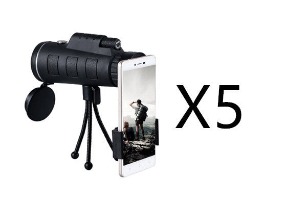 Compatible with Apple, Monocular Telescope Zoom Scope with Compass Phone Clip Tripod - RALO COLLECTION STUDIO