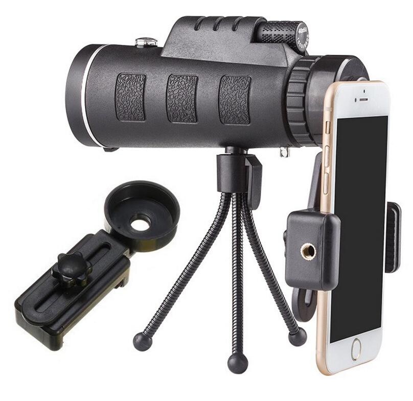 Compatible with Apple, Monocular Telescope Zoom Scope with Compass Phone Clip Tripod - RALO COLLECTION STUDIO