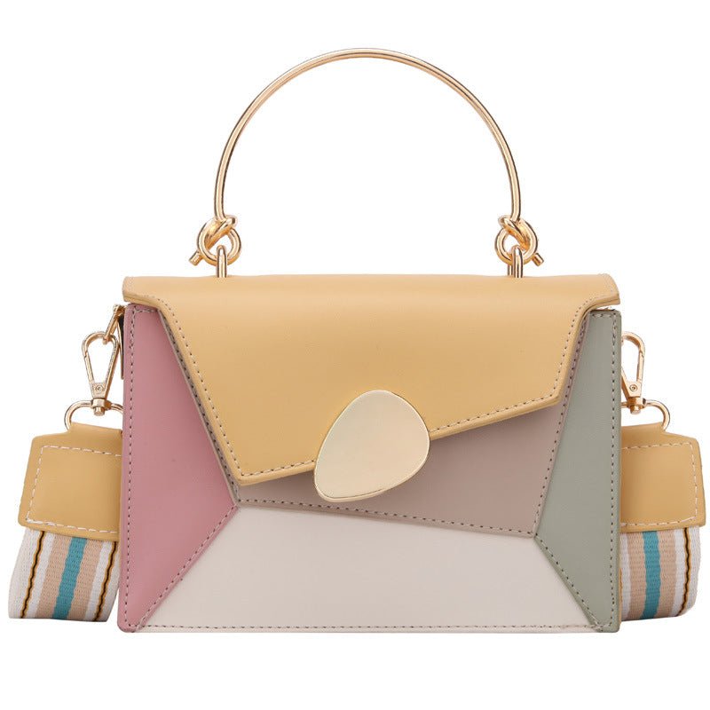 Contrast Color Leather Crossbody Bags - RALO COLLECTION STUDIO
