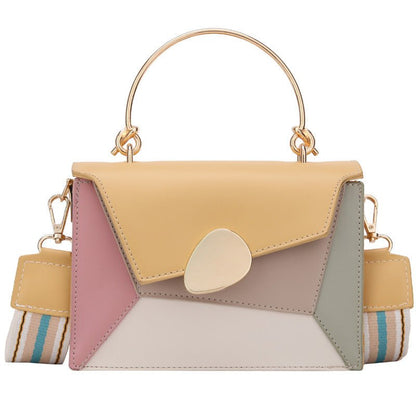 Contrast Color Leather Crossbody Bags - RALO COLLECTION STUDIO