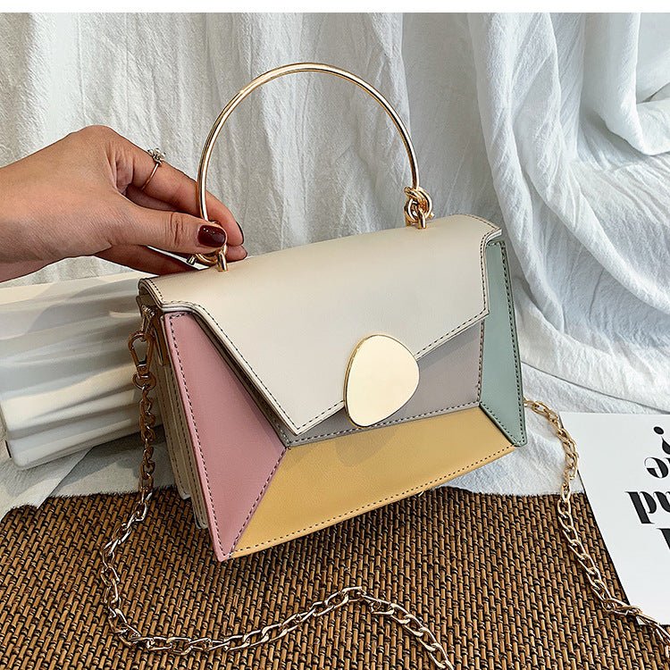 Contrast Color Leather Crossbody Bags - RALO COLLECTION STUDIO