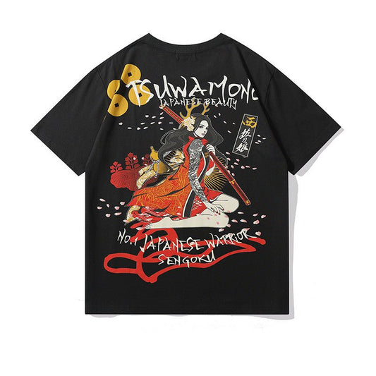 Cotton Embroidered Short Sleeve T-Shirts For Men And Women Couples - RALO COLLECTION STUDIO