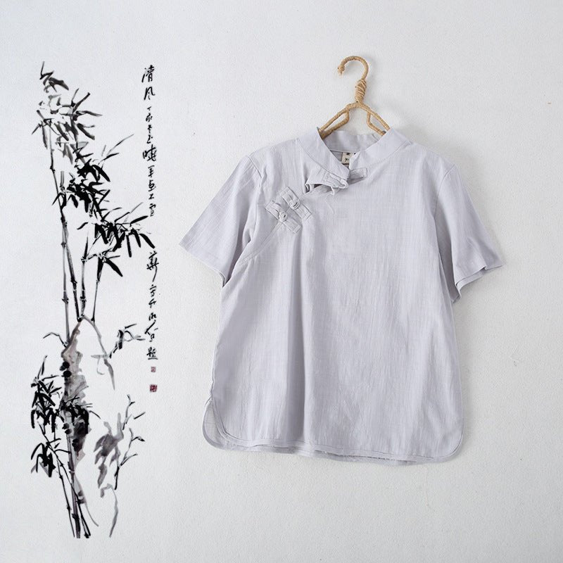 Cotton linen shirt shirt top - RALO COLLECTION STUDIO