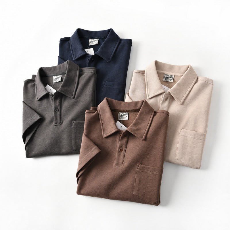 Cotton Loose Silhouette Casual Polo Shirt Men - RALO COLLECTION STUDIO