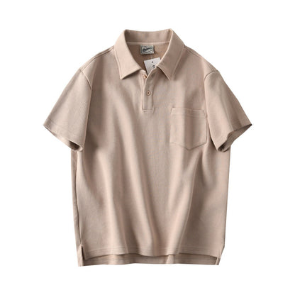 Cotton Loose Silhouette Casual Polo Shirt Men - RALO COLLECTION STUDIO