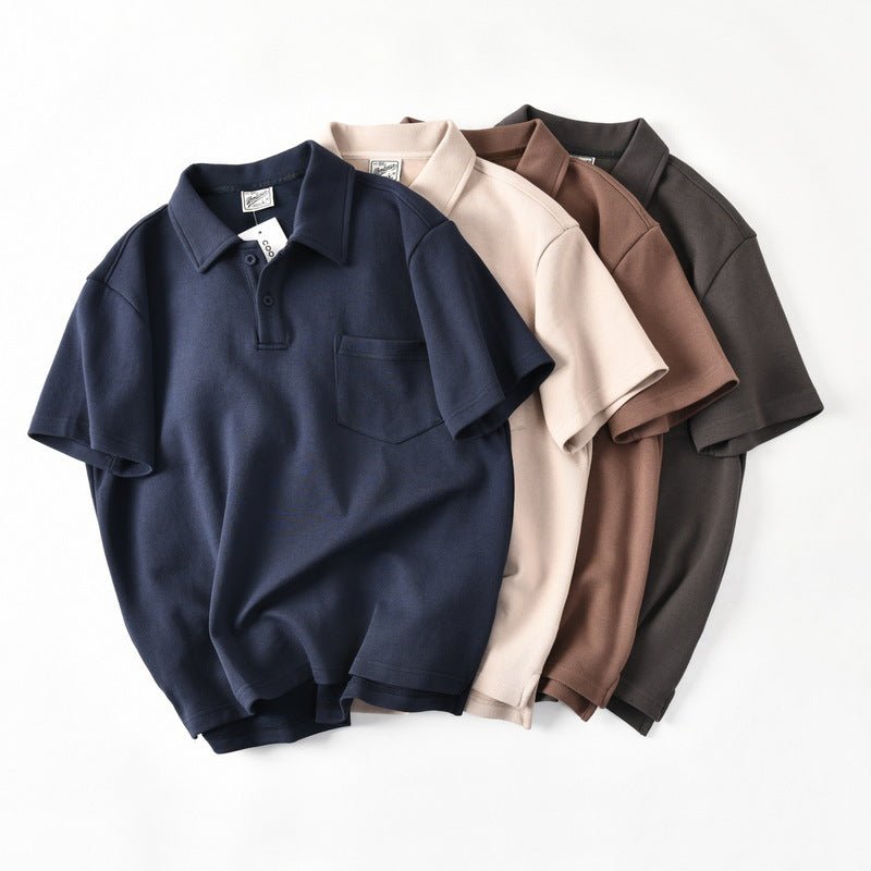 Cotton Loose Silhouette Casual Polo Shirt Men - RALO COLLECTION STUDIO
