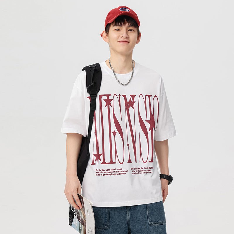 Cotton Round Neck Short Sleeve T-shirt Men - RALO COLLECTION STUDIO