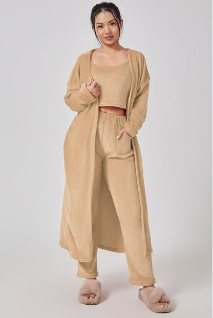 Ralo Cozy Luxe 3-Piece Pajama & Lounge Set for Women - RALO COLLECTION STUDIO