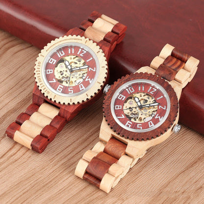 Creative Gear Dial Bamboo Wood Automatic Mechanical Watch - RALO COLLECTION STUDIO