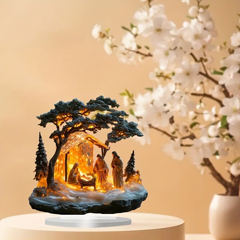 Creative Jesus Festival Scene Acrylic Statue Assembly Ornaments - RALO COLLECTION STUDIO