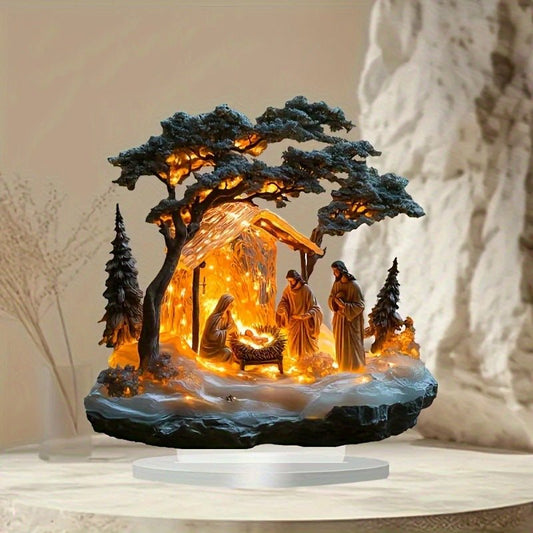 Creative Jesus Festival Scene Acrylic Statue Assembly Ornaments - RALO COLLECTION STUDIO