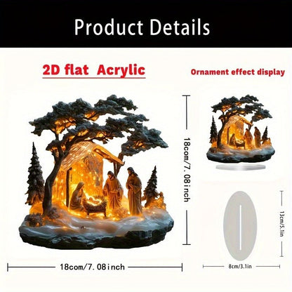 Creative Jesus Festival Scene Acrylic Statue Assembly Ornaments - RALO COLLECTION STUDIO