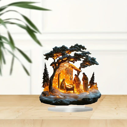 Creative Jesus Festival Scene Acrylic Statue Assembly Ornaments - RALO COLLECTION STUDIO