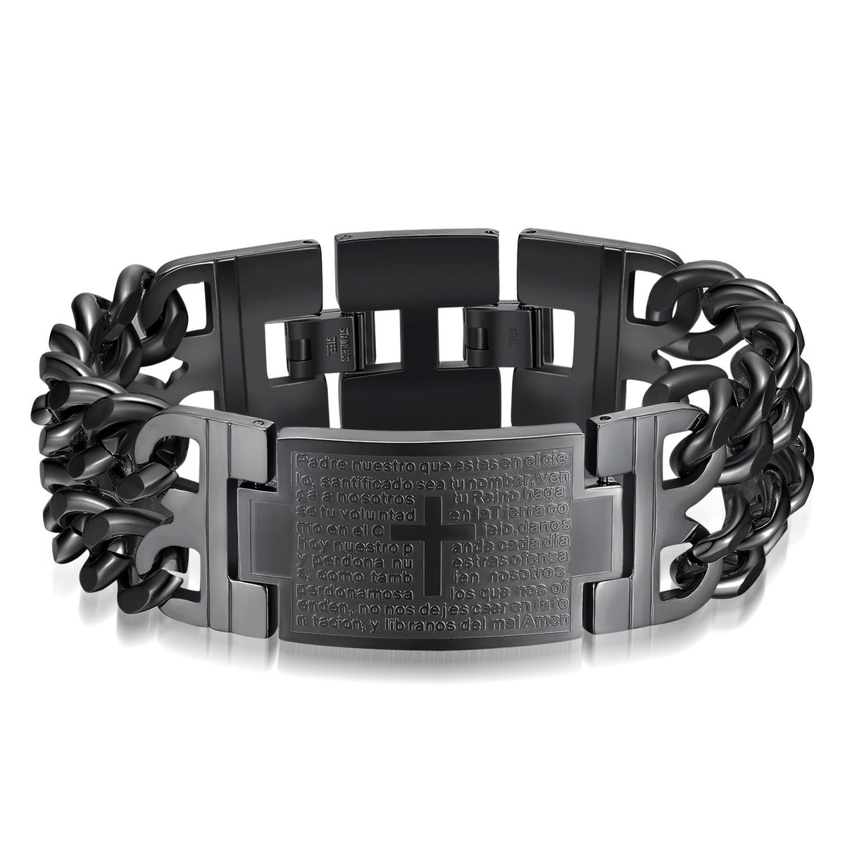 Cross Double Row Cuban Bracelet For Men - RALO COLLECTION STUDIO