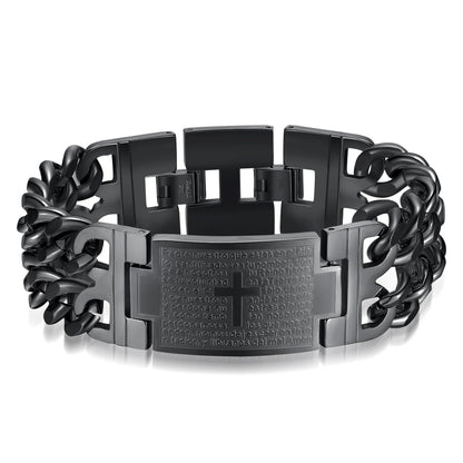 Cross Double Row Cuban Bracelet For Men - RALO COLLECTION STUDIO