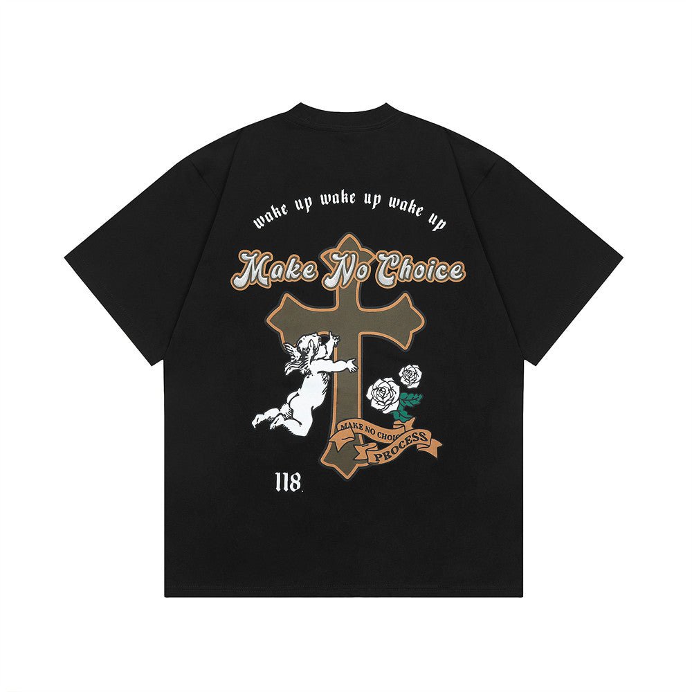 Cross Printed Cotton T-shirt For Men - RALO COLLECTION STUDIO