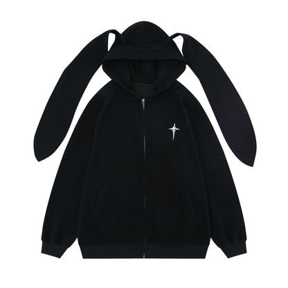 Design Hooded Rabbit Ears Cardigan Woman Cotton Dress - RALO COLLECTION STUDIO