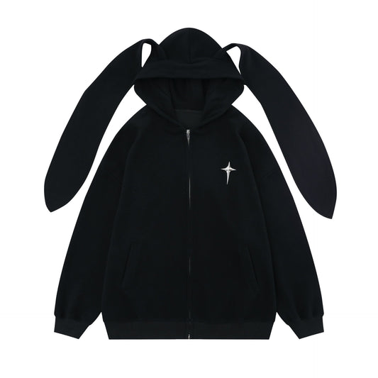 Design Hooded Rabbit Ears Cardigan Woman Cotton Dress - RALO COLLECTION STUDIO
