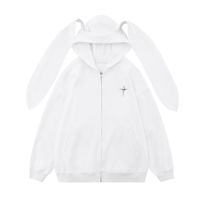 Design Hooded Rabbit Ears Cardigan Woman Cotton Dress - RALO COLLECTION STUDIO