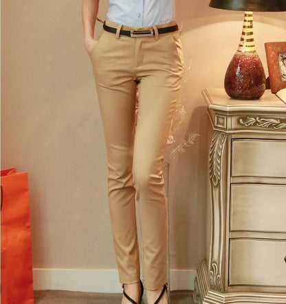 Donne Pantaloni Della Matita Autunno Delle Signore A Vita Alta Ufficio Pantaloni Casual Femminile Sottile Aderente Pantaloni Elastico Pantalones Mujer - RALO COLLECTION STUDIO