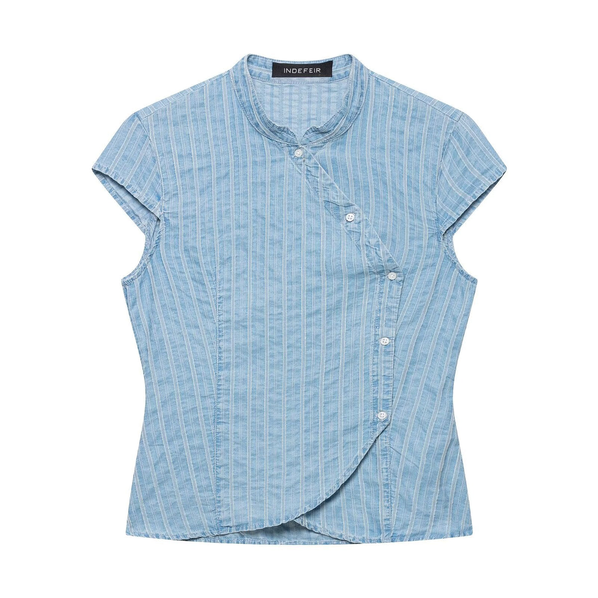 Double-breasted Top Mini Striped Shorts Set - RALO COLLECTION STUDIO