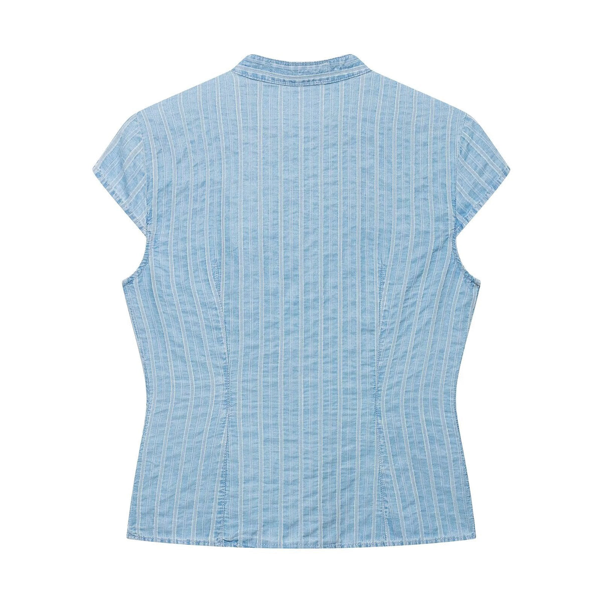 Double-breasted Top Mini Striped Shorts Set - RALO COLLECTION STUDIO