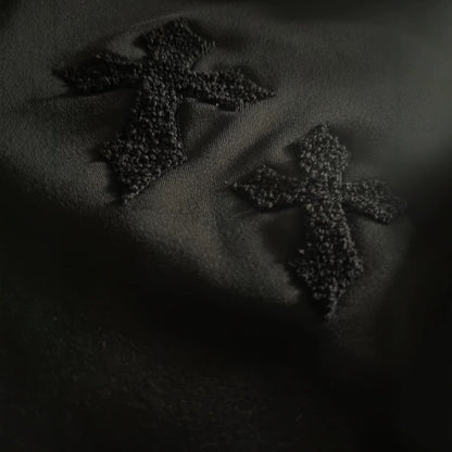 Embroidered Cross-Design Thickened Sweatpants For Men - RALO COLLECTION STUDIO