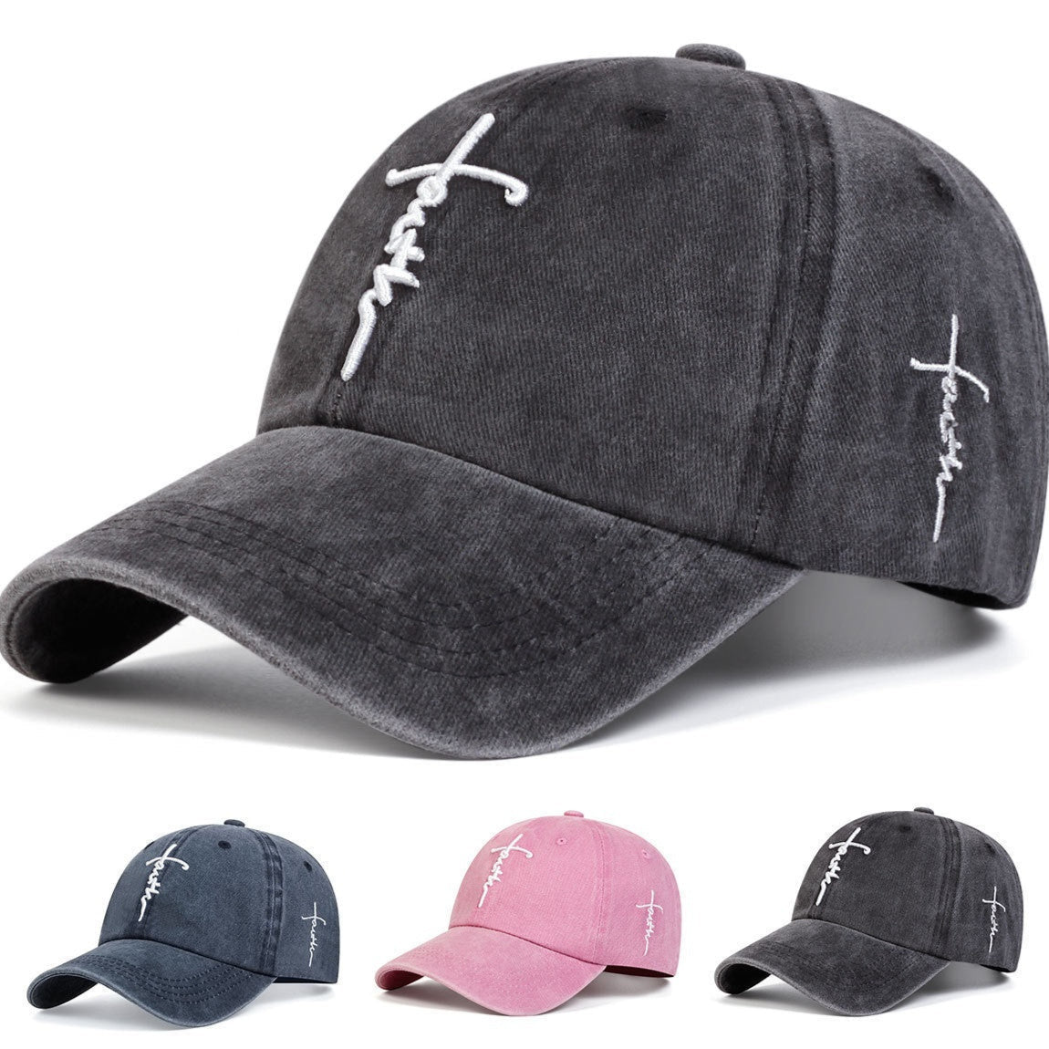 Embroidered Faith Cross Baseball Cap For Men And Women - RALO COLLECTION STUDIO