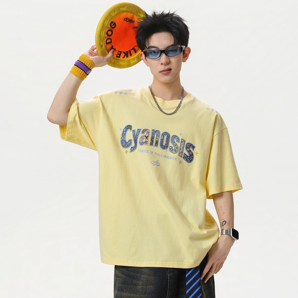 Embroidered Patch Cotton Short-Sleeve T-Shirt For Men - RALO COLLECTION STUDIO