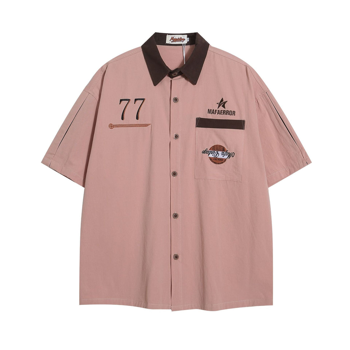 Embroidered Short-sleeved Shirt For Men And Women - RALO COLLECTION STUDIO