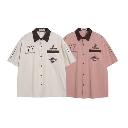 Embroidered Short-sleeved Shirt For Men And Women - RALO COLLECTION STUDIO