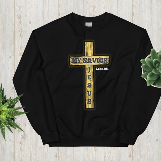 European And American Cross My Savior Jesus Digital Printed Round Neck Pullover - RALO COLLECTION STUDIO