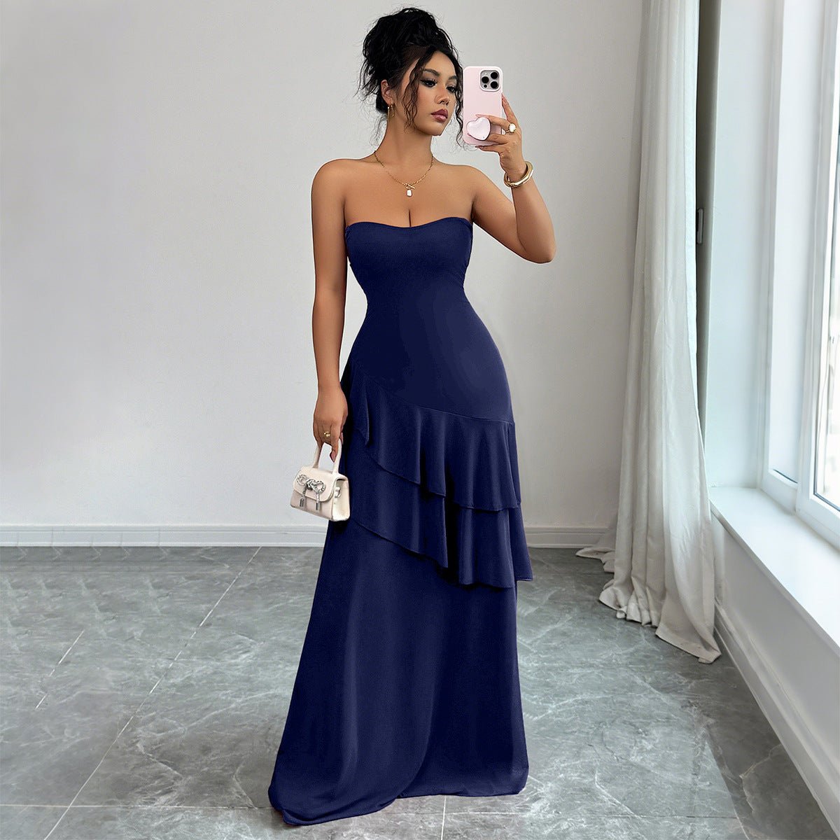 European And American Elegant Style Strapless Cake Skirt Dress Women's Clothing - RALO COLLECTION STUDIO